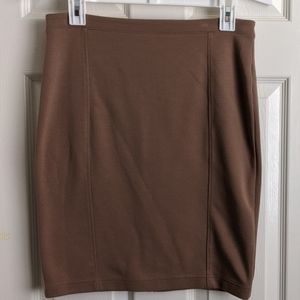 Brown pencil skirt
